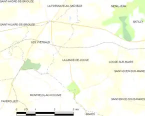 Poziția localității La Lande-de-Lougé