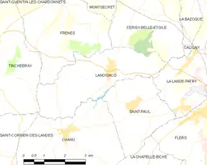 Poziția localității Landisacq