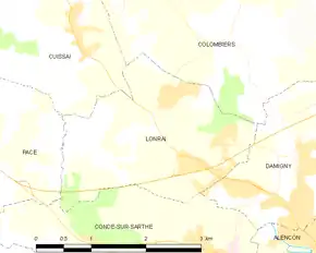 Poziția localității Lonrai