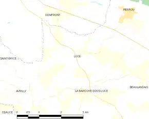 Poziția localității Lucé