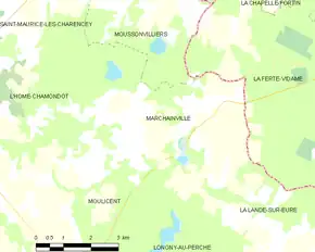 Poziția localității Marchainville