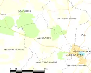 Poziția localității Marchemaisons
