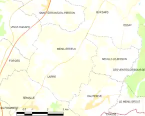 Poziția localității Ménil-Erreux
