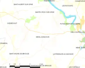 Poziția localității Ménil-Gondouin