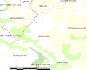 Poziția localității Ménil-Hermei