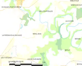 Poziția localității Ménil-Jean