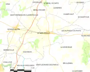 Poziția localității Le Merlerault