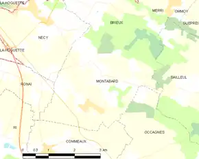 Poziția localității Montabard