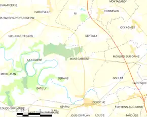 Poziția localității Montgaroult