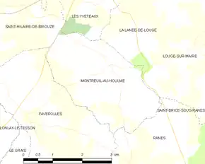Poziția localității Montreuil-au-Houlme