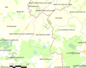 Poziția localității Moussonvilliers