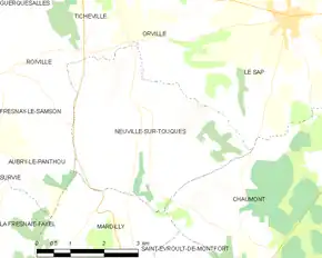 Poziția localității Neuville-sur-Touques