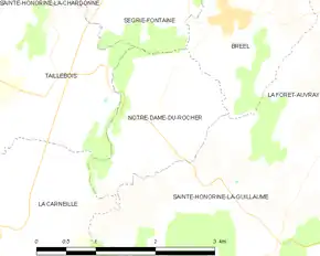 Poziția localității Notre-Dame-du-Rocher
