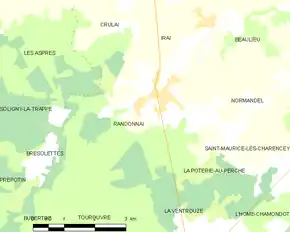Poziția localității Randonnai