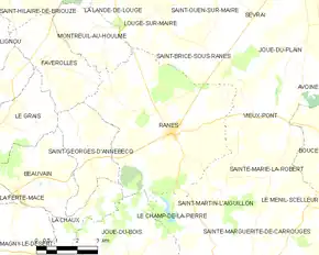 Poziția localității Rânes