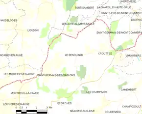 Poziția localității Le Renouard