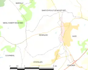 Poziția localității Résenlieu