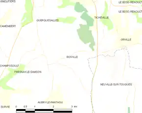 Poziția localității Roiville