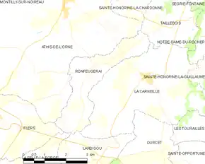 Poziția localității Ronfeugerai