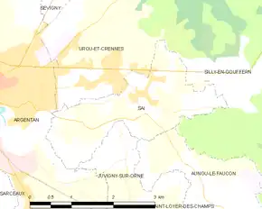 Poziția localității Sai