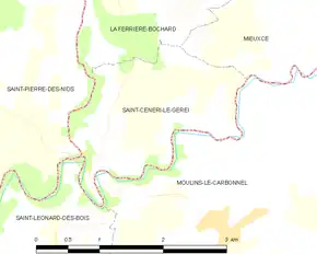 Poziția localității Saint-Céneri-le-Gérei