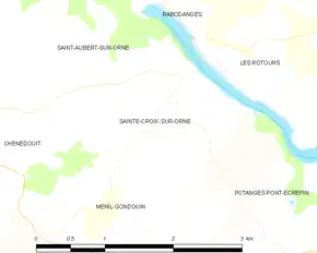 Poziția localității Sainte-Croix-sur-Orne