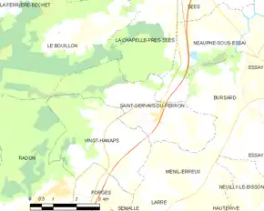 Poziția localității Saint-Gervais-du-Perron