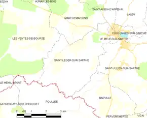 Poziția localității Saint-Léger-sur-Sarthe