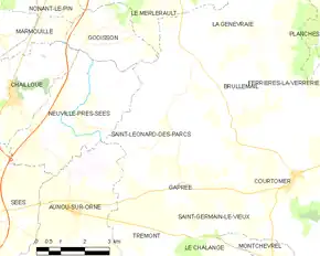 Poziția localității Saint-Léonard-des-Parcs