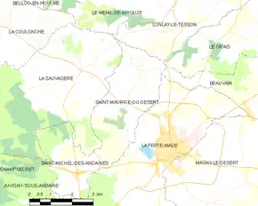 Poziția localității Saint-Maurice-du-Désert
