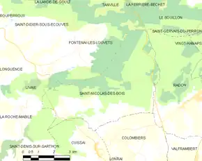 Poziția localității Saint-Nicolas-des-Bois