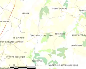 Poziția localității Saint-Nicolas-des-Laitiers