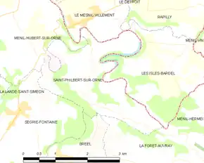 Poziția localității Saint-Philbert-sur-Orne