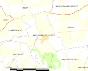 Poziția localității Saint-Pierre-d'Entremont