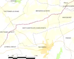 Poziția localității Saint-Quentin-les-Chardonnets