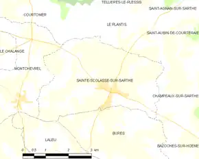 Poziția localității Sainte-Scolasse-sur-Sarthe