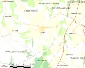 Poziția localității Le Sap