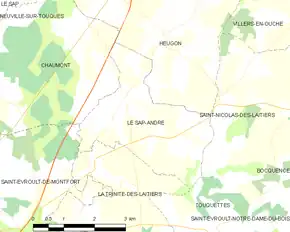 Poziția localității Le Sap-André