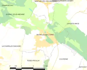 Poziția localității Bagnoles-de-l'Orne