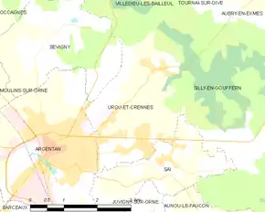 Poziția localității Urou-et-Crennes