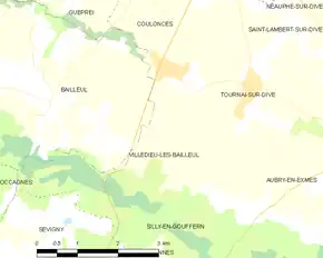 Poziția localității Villedieu-lès-Bailleul