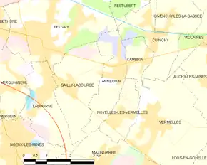 Poziția localității Annequin