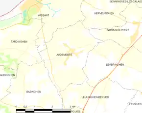 Poziția localității Audembert