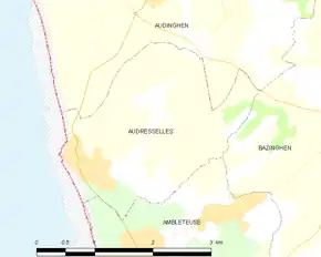 Poziția localității Audresselles