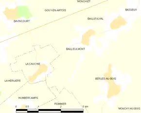Poziția localității Bailleulmont