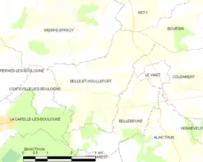 Poziția localității Belle-et-Houllefort