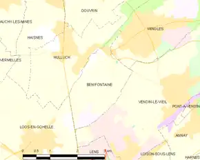 Poziția localității Bénifontaine