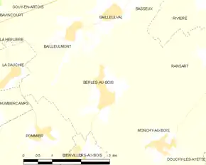 Poziția localității Berles-au-Bois
