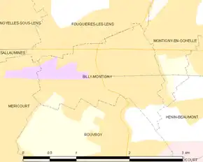 Poziția localității Billy-Montigny
