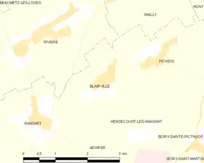 Poziția localității Blairville